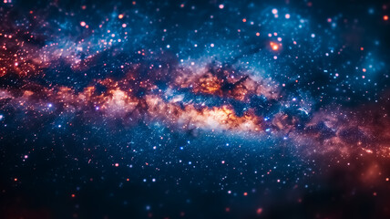 Fototapeta premium Galaxy Milky way panorama view in sky, space and astronomy 