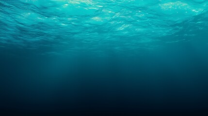 A gradient background transitioning from deep ocean blue to teal, creating a peaceful, aquatic vibe with subtle glow effects