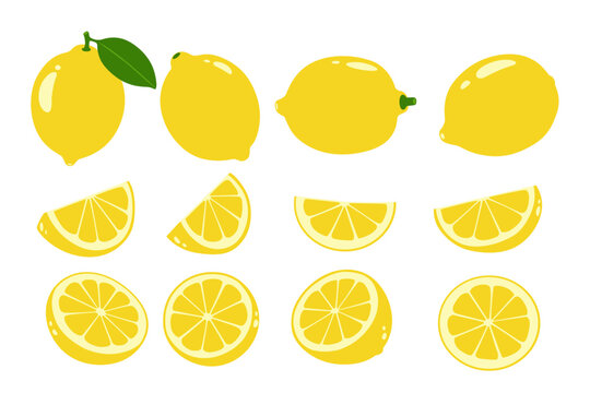 Lemon vector logo isolated on white background.