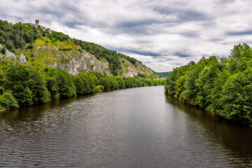 Fototapeta premium Idyllic landscape at the river Altmühl