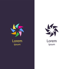 Abstract, floral-inspired logo with swirling petals and dynamic movement. Ideal for businesses in beauty, nature, wellness, spa services, design, and creative branding.