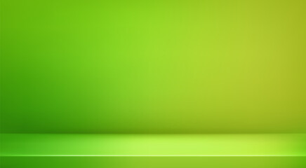 3d abstract bright green studio room background. Turquoise empty gradient backdrop. Product minimal interior mockup. Scene for product presentation. Vector illustration. © Doloves