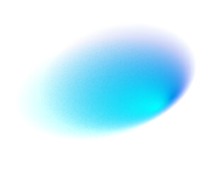 Blue gradient gradation circle shape. Abstract colorful watercolor blur mesh isolated. Gradient aura, grain neon blob with noise effect, soft color. Vector illustration