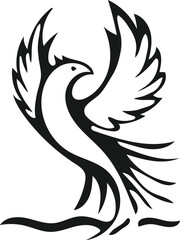 bird minimalist flat creative business  logo design