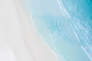 Aerial view of a pristine beach