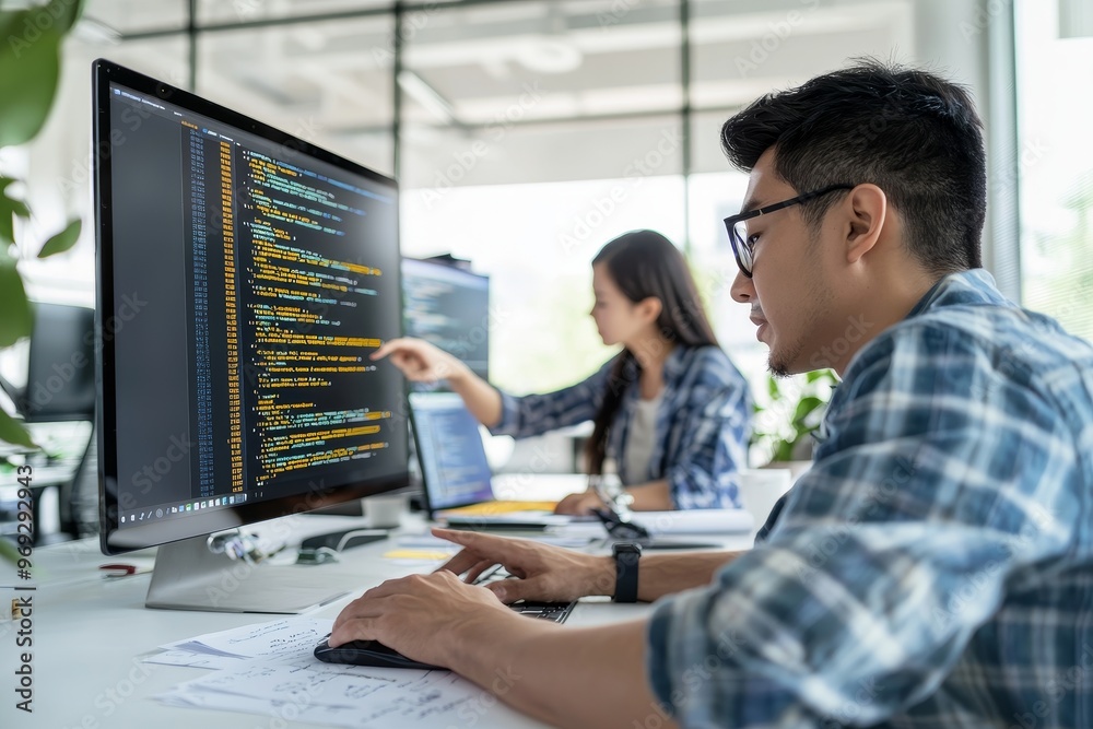 Poster Worked in an office with software engineers to develop applications together.