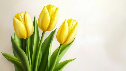 A 3D illustration of textured abstract watercolor flowers with a golden sheen. A card or banner template for text.