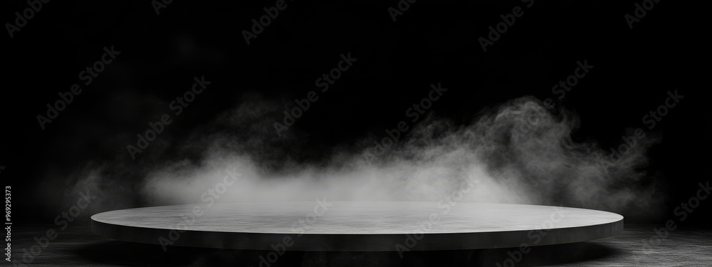 Aufkleber An explosion of real smoke spreading outwards with an empty center. It's a great effect for a spooky Halloween background.