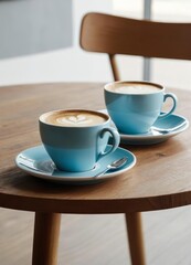 Latte Art in a Cozy Café Atmosphere