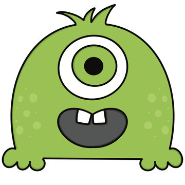 recommend clip art: green monster 