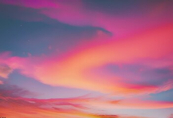 The purple sky reflects unusual clouds at dusk, creating a striking and captivating evening scene.
