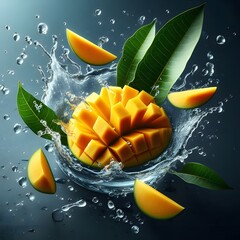 Mango juice splash