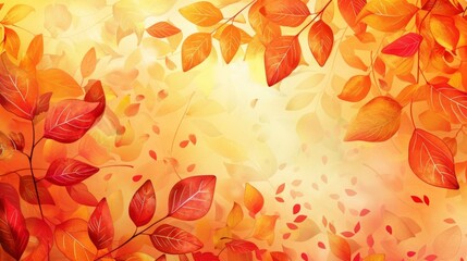 Autumn leaves pattern background top view