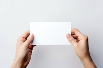 Obraz premium Holding card ripped paper hand person human.