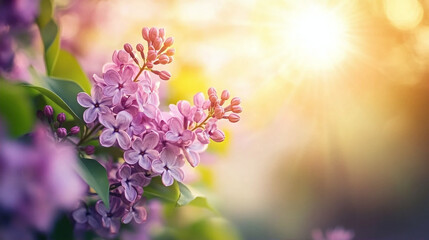 lilac bush on a blurred background