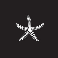 Obraz premium Starfish in cartoon, doodle style . Image for t-shirt, web, mobile apps and ui. Isolated 2d vector illustration in logo, icon, sketch style, Eps 10, black and white. AI Generative