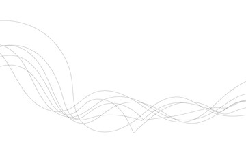 Line art abstract vector illustration. Wavy lines.