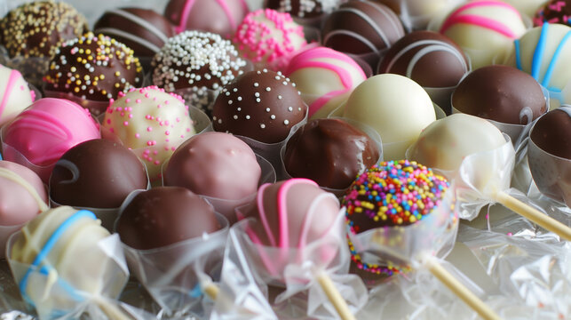 Cake Pop Wrapping Supplies: Wrappers and ties for packaging individual cake pops