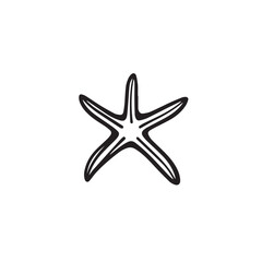 Starfish in cartoon, doodle style . Image for t-shirt, web, mobile apps and ui. Isolated 2d vector illustration in logo, icon, sketch style, Eps 10, black and white. AI Generative