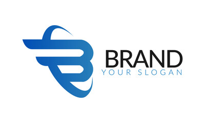 Colorful B logo design template