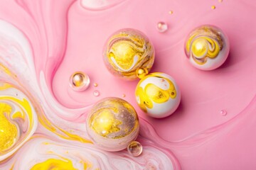 amazing balls with unusual golden patterns texture background