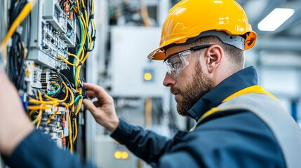 Engineer testing electrical products for safety and compliance, electrical testing, product safety validation