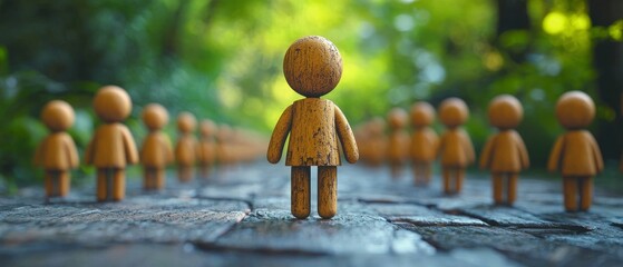 A 3D illustration of a leader guiding employees through a training program, with a focus on improving skills and team development. 3D illustration