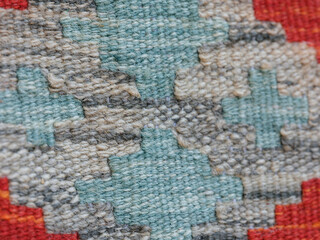 a colorful carpet detail