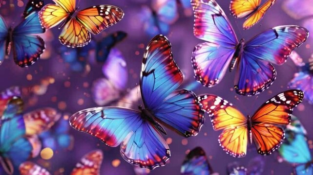 butterfly on a flower background