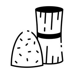 Hay Bale Icon Broken Line Style