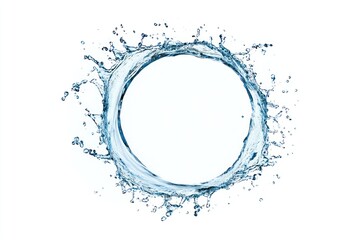 Circle water splash effect background white white background.