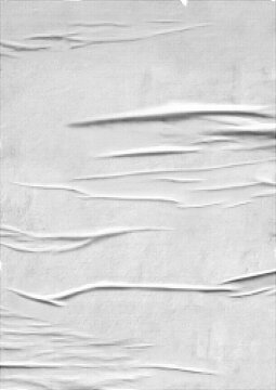 Large vector halftone creased paper texture with a transparent background