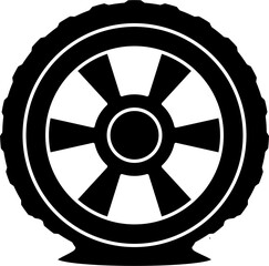 Obraz premium Flat tire illustration vector