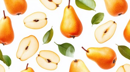 Obraz premium Seamless background of fresh pear