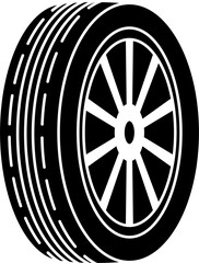 Car tire illustration vector