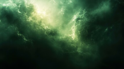 Mysterious Green Skies: A Dramatic View of Nature's Fury