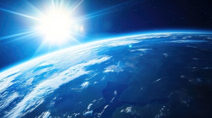 Protect the ozone layer: an abstract background emphasizing the importance of ozone in filtering sunlight and safeguarding Earth.