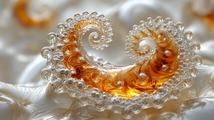 Mesmerizing Swirls of Nature: An Abstract Exploration of Organic Forms and Golden Textures