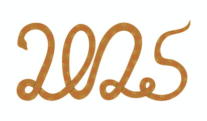 New year 2025 banner. Happy chinese new year 2025, the year of the snake,. Vector horizontal illustration