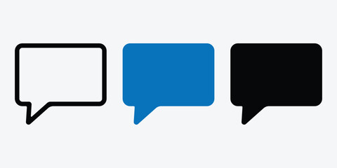 Bubble Chat Icon. Chat vector icon. Talk bubble speech icon. Blank empty bubbles vector design elements. Message Symbol.