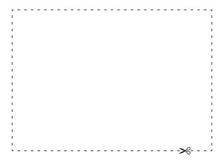 scissors on dashed line rectangle shape, dash line and scissors, dash outline and scissors