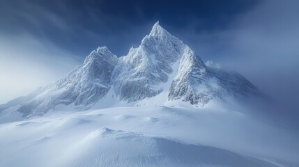 Obraz premium winter snow mountain scenery wallpaper