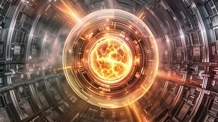 Fototapeta premium Nuclear Fusion Reaction