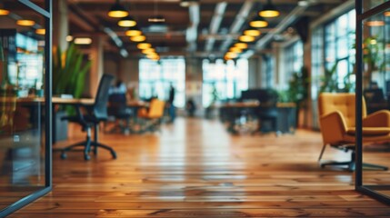 Fototapeta premium Office blurred background illustration generated by ai