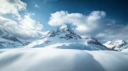 Obraz premium winter snow mountain scenery wallpaper