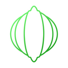 Garlic Icon Gradient Outline Style