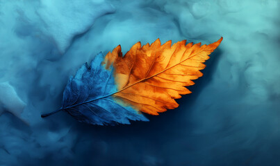a leaf that has multi color