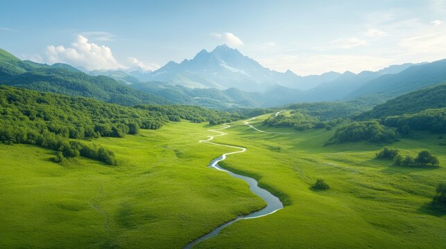 A mountain landscape overlaid with augmented reality AR hiking trails and digital guides, showing a blend of adventure and technology Ideal for travel blogs, AR apps, and outdoor adventure websites., - Powered by Adobe