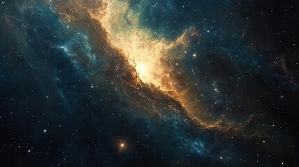 breathtaking cosmic vista with swirling nebulae countless twinkling stars and distant galaxies deep space exploration theme