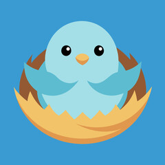 Obraz premium Beautiful nestling vector illustration